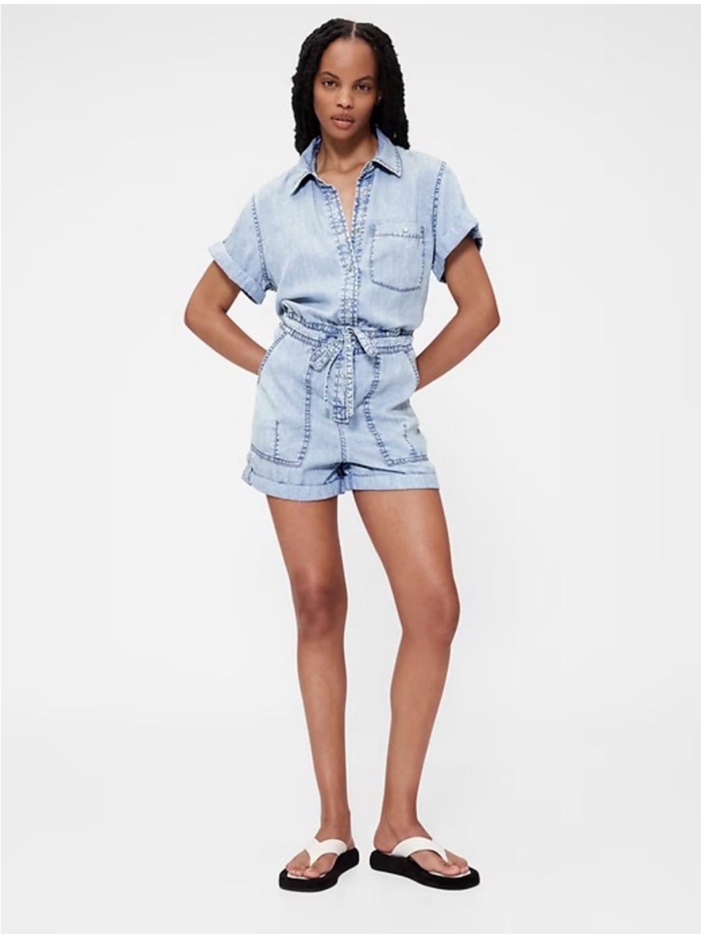 GAP Red Label on Light Blue Denim